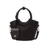 Bolsa de mão tipo balde de luxo para mulheres, nova bolsa de ombro com padrão trançado da moda, bolsa de mão vintage, bolsa transversal estilosa