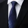 Corbata con Cremallera Formal de Negocios para Hombres para la Boda del Novio de las Mujeres Rayas Azules Negro Delgado Personas Perezosas Fácil de Jalar
