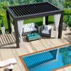 Cortina de Terraza de Cenador Cortina Impermeable Terminada Transfronteriza Exterior Nueva Amazon Comercio Exterior Hilo Impermeable para Exteriores