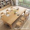 Escritorio sencillo de sala de estar de madera maciza completa, escritorio para computadora de empresa, mesa larga, escritorio para aprendizaje y lectura en casa, escritorio para escribir