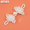 Botões Cheongsam, Botões de Libélula, Botões de Disco de Cristal Pérola Bordados à Mão, Vestido Chinoiserie Saia com Rosto de Cavalo, Botões Decorados à Mão