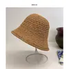 Sombrero de Protección Solar, Nuevo Estilo Primavera y Verano, Sombrero de Punto Transpirable para Mujer, Plegable de Ala Ancha, Sombrero Tipo Cubo Adelgazante