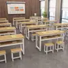 Pupitres y sillas para clases de arte escolar para estudiantes de primaria y secundaria, pupitres dobles para tutorías, pupitres largos para el personal, pupitres para clases de guardería