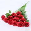 Ramo de Rosas Artificiales, Flores de Seda Falsas, Decoración para Sala de Estar, Arreglo Floral, Flor de Mano para San Valentín, Simulación de Alta Calidad