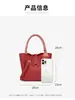 Bolsa Transversal Feminina Elegante com Lenço de Seda com Letra H, Novo Estilo de Luxo 2025, Couro Super Macio, Bolsa Cesta de Vegetais