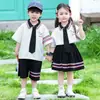 Roupas de Verão para Meninos e Meninas, Conjuntos Estilo Preppy, Novidade 2026 Camisetas Polo de Manga Curta Infantis, Conjunto de Duas Peças, Uniformes de Jardim de Infância para Crianças Pequenas e Médias