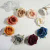 Rosas artificiais para decoração de cena de casamento e confissão, decoração externa, cabeças de flores de seda, rosas artificiais no atacado