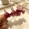Pinza para el pelo de lazo para la parte trasera de la cabeza, encaje negro de gasa coreana, súper de hada, popular en redes sociales, estilo japonés, accesorio para el pelo de pinza lateral para niñas