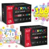 Marcadores Acrílicos de 366 Colores con Tinta Líquida y Puntas Suaves, Adecuados para Pintura Estudiante DIY, Se Pueden Superponer para Mezclar Colores