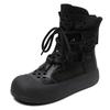 Primavera y Verano 2024 Nuevos Botines Martin Huecos de Cuero Genuino para Mujer Transpirables de Capa Superior de Piel de Vaca Botas Cool de Suela Gruesa Botines Cortos Casuales con Agujeros