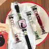 Correa de reloj de metal con estampado de gato de dibujos animados, compatible con Apple Watch Series 12, 11, 10 SE y Ultra