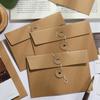 Envelope simples de papel kraft para enrolar, diário retrô engrossado para faturas, envelope literário para carta de amor, saco para arquivo