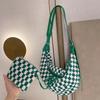 Tabuleiro de xadrez saco de bolinho de massa para as mulheres outono e inverno novo de alta qualidade grande capacidade sacola moda ombro saco do mensageiro