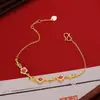 Novo Estilo Chinês Estilo Antigo Super Fada Esmalte Conjunto de Vinho de Pêssego Ouro Areia Flor de Pessegueiro Colar Pulseira Anel Brincos Joias