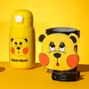 Taza Térmica Oso para Niños con Popote Botella de Agua Grado Alimenticio 316 para Niños y Niñas Acero Inoxidable 316