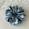 Elástico de cabelo de cetim com strass, estilo coreano, inspirado no retrô francês, scrunchie, corda de cabelo plissada, scrunchie moderno, acessório de cabelo de alta qualidade.