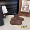 Botas Curtas Retro Birkenstock de Couro Nobuck Estilo Novo de Inverno para Mulheres Forradas com Lã Novas Planas 2025 Confortáveis Casuais Botas de Neve
