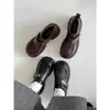 Populares Zapatos de Cuero Negros Retro de Suela Gruesa para Mujeres Bajitas, Nuevos Mocasines Versátiles que Aumentan la Altura para Primavera y Otoño 2026