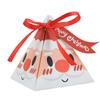 Caixa de Presente de Natal Caixa Triângulo Caixa de Papel para Doces Papai Noel Rosto Grande Triângulo Caixa de Açúcar Caixa de Presente Comércio Exterior Atacado