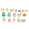 Pu Zuoqiang Color que se Conserva Arena Dorada Accesorios DIY Dibujo Animado Avión Pequeño Oso Fresa Caballo Mecedora Colgante Pulsera Colgante para Mujeres