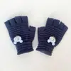 Guantes de Punto Cálidos de Medio Dedo para Niños, Hombres y Mujeres, para Niños de 3 a 10 Años, para Prevenir el Frío y Escribir, Antihielo para Estudiantes de Primaria
