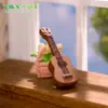 Paisaje Miniatura Creativa Simulación Guitarra Instrumento Musical Mini Modelo Casa de Muñecas DIY Decoraciones Accesorios Miniatura Adornos Pequeños