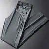 Calça de seda gelada de alta qualidade masculina 2023 novo verão tamanho grande fina casual calça esportiva respirável de secagem rápida estampada da moda