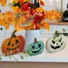 Decoración de mesa de madera plana 2D de otoño para Halloween, perfecta para fiestas en la sala de estar del hogar y es la primera opción para Navidad