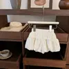 Conjunto de Niña 2026 Elegante Verano Nuevo Estilo para Bebés, Chaleco de Punto con Solapa y Shorts Florales, Popular Conjunto de Dos Piezas