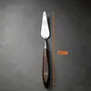 Raspador de pintura al óleo altamente elástico, cuchillo para mezclar colores de pintura acrílica artística, raspador de pintura de acero inoxidable individual con mango de madera