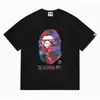 24 Tendencia Caliente de Verano en Línea: Camiseta bAPe Cabeza de Mono, Diseño Camuflaje, Camiseta Unisex de Manga Corta con Cuello Redondo