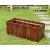 Jardinera Grande de Madera Maciza para Exteriores Macetero para Flores de Exterior Caja de Plantas Rectangular Maceta para Verduras de Balcón Maceta de Madera Madera Anticorrosiva