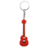 Serie de Guitarra Más Vendida Transfronteriza Llavero Colgante para Mochila Llavero Accesorios DIY Llavero de Goma Blanda de PVC Decoración