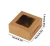 Comércio Exterior Transfronteiriço 4* 4*2.5polegadas Caixa de Embalagem para Bolo Pequeno de Papel Cartão Branco com Janela Transparente Caixa para Biscoitos Caixa para Sobremesas