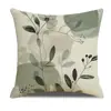 Cojín Decorativo Versátil con Estampado Floral para Primavera y Verano, Cojín para Sofá de Decoración para el Hogar Nórdico, Cojín de Asiento Transpirable y Cómodo de Lino