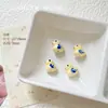 Lindo pingente de patito cerámico infantil con cuentas, material para accesorio colgante de cadena de teléfono, pulsera, bolso DIY hecho a mano