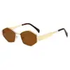 Gafas de Sol Metálicas de Polígono de Diamante Personalizadas de Moda para Hombres y Mujeres para Exteriores, Combinan con Todo, Gafas Anti-ultravioleta