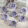 S 6cm Estilo Retrô Flor Rosa Simulada com Borda Queimada Artificial para Arranjo Floral DIY Manual Arranjo de Flores Buquê de Casamento Decoração de Casa
