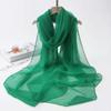 Estilo coreano All-match Yourou Sand Silk Scarf Primavera e Verão Protetor Solar Fino Cachecol Vermelho Solid Color Sunshade Shawl Scarf