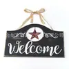 2023 Nueva Puerta de Madera Negra Listado bienvenido bienvenido Tablero de Densidad Listado Retro Accesorios Magnéticos Reemplazables
