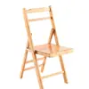 Silla plegable de bambú con respaldo plegable, taburete de pesca de oficina, silla plegable para mesa de comedor de computadora, venta al por mayor