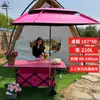 Carrito de puesto con tablero de mesa grande, elevable, plegable, carrito móvil para puesto exterior de snacks, carrito para autocaravana