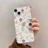 Flores de Verano Manzana 16E Funda para Teléfono Móvil Iphone15 Femenina Transparente Suave Funda Protectora Súper Bonita 17Proamx
