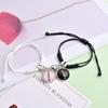 Pulsera de Cuentas Magnéticas, Pulsera Creativa de Aspecto Elegante con Colgante de Cierre de Llave, Moderna, Simple y Versátil Pulsera para Parejas y Mejores Amigos