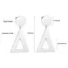 Pendientes Geométricos Populares Transfronterizos Diseño de Celebridad de Internet Pendientes de Borla Redonda Joyería para Orejas Chapada en Oro de Acero Inoxidable