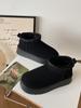 Botas de neve para mulheres 2022 outono e inverno novos all-match bico redondo retro muffin algodão-acolchoado sapatos online celebridade ins botas de tornozelo de sola grossa