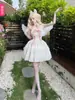 Vestido Lolita Estilo Japonês Soft Girl Preto e Branco Anjo Demônio Melhor Amiga Estrela Gêmea Lolita Gótico JSK