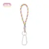 Pulseira de Corda Trançada com Padrão Moderno e Fivela Dupla, Cordão de Celular de Corda Trançada Colorida, Corda Curta Multifuncional Estilo Japonês