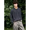 Camiseta de manga larga para hombre con cuello Henley de punto gofrado, nueva prenda interior de punto casual para primavera/otoño 2026