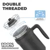 Taza Térmica de Acero Inoxidable de 40 oz Seleccionada Cuidadosamente para Exportación, Alto Valor Estético, con Asa, Adecuada para Uso en Automóvil, Gran Capacidad, Botella de Agua Térmica en Stock